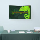 Banderoles Caméléon mignon vert (Salon professionnel)