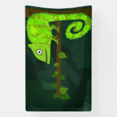 Banderoles Caméléon vert mignon (Verticale)