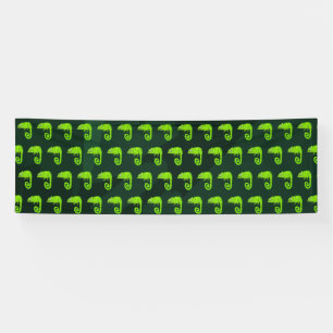 Banderoles Caméléon vert mignon