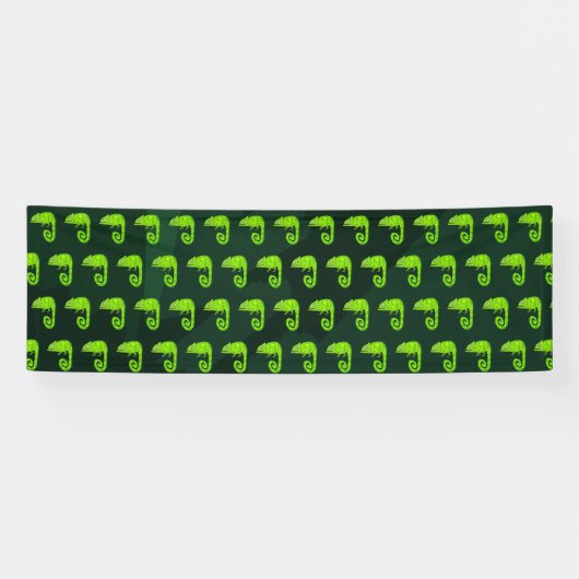 Banderoles Caméléon vert mignon (Horizontal)