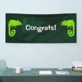 Banderoles Caméléon vert mignon (Salon professionnel)