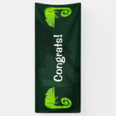 Banderoles Caméléon vert mignon (Vertical)