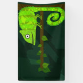 Banderoles Caméléon vert mignon (Vertical)