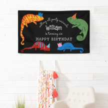 Caméléons Reptiles Colorés Lézards Anniversaire En
