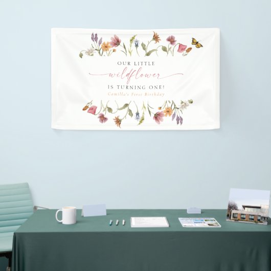 Banderoles CAMILLA Petit Fleur sauvage À L'Anniversaire (Salon professionnel)