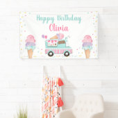 Banderoles Camion à glace Pink Turquoise fille Anniversaire d (En situation)