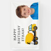 Banderoles Camion ciment jaune photo de l'anniversaire de l'e (Vertical)