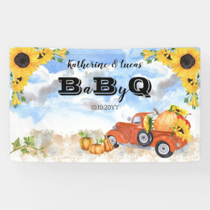 Banderoles Camion Citrouille Automne   Sunflowers Baby BBQ Do