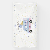 Banderoles Camion glace Scoops of fun anniversaire de enfant (Verticale)