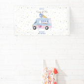 Banderoles Camion glace Scoops of fun anniversaire de enfant (Insitu)