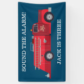 Banderoles Camion Vintage rouge / Feu moteur (Vertical)