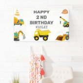 Banderoles Camions de construction Anniversaire (En situation)
