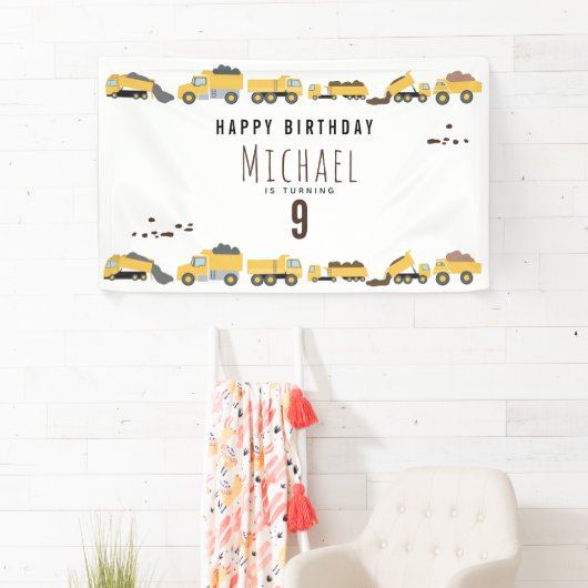 Banderoles Camions de construction Camions de construction Jo (En situation)