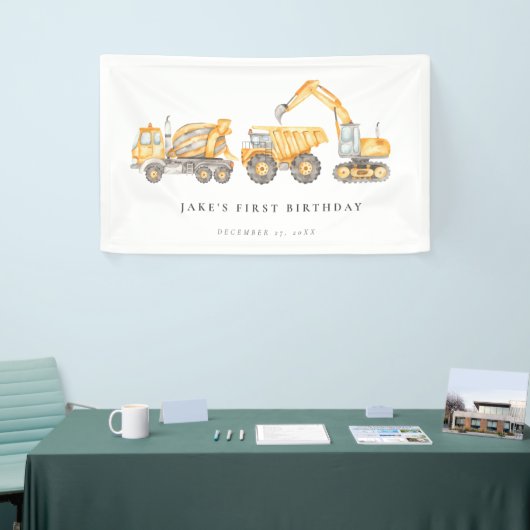 Banderoles Camions de construction dynamiques (Salon professionnel)