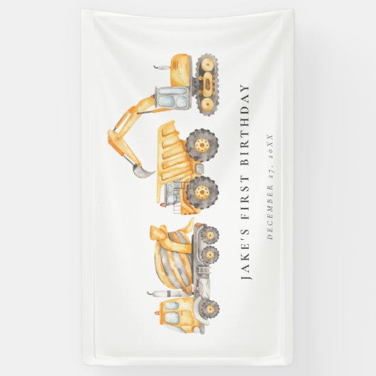 Banderoles Camions de construction dynamiques (Vertical)