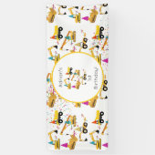 Banderoles Camions de construction Motif de fête d'anniversai (Vertical)