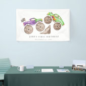 Banderoles Camions Monster Vert Violet Dynamique Anniversaire (Salon professionnel)