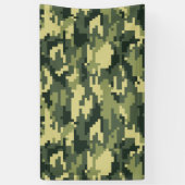 Banderoles Camouflage numérique en bois à 8 bits / Camo (Vertical)