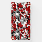 Banderoles Camouflage rouge et gris, Militaire, Armée (Verticale)