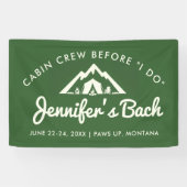 Banderoles Camp Bachelorette Affiche de bienvenue Minimalisme (Horizontal)
