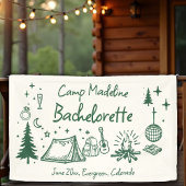 Banderoles Camp Bachelorette Camping Main Drag Écriture verte