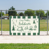 Banderoles Camp Bachelorette Camping Main Tirage Vert (Insitu)