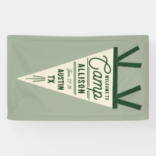 Banderoles Camp Bachelorette Green Pennant