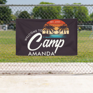 Banderoles Camp de plage personnalisé pour enterrement de vie