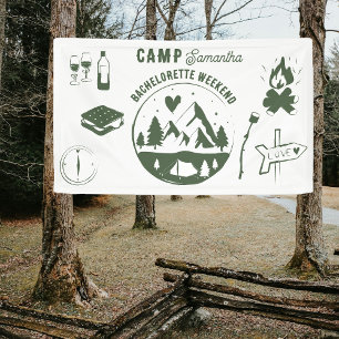 Banderoles Camp Fête de Bachelorette Camping Bach Week-end 