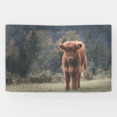 Banderoles Campagne d'herbe d'automne de la vache de haute-te (Horizontal)