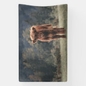 Banderoles Campagne d'herbe d'automne de la vache de haute-te (Verticale)