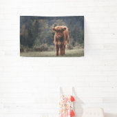 Banderoles Campagne d'herbe d'automne de la vache de haute-te (Insitu)