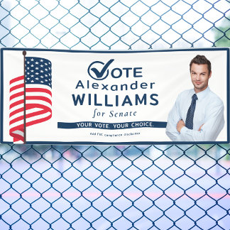 Banderoles Campagne électorale personnalisée Vote Bleu Rassem