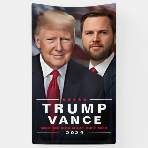 Banderoles Campagne politique Trump Vance 2024