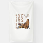 Banderoles Camper Gift | Life Is Better In Hiking Boots Dog (Vertical)