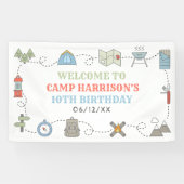 Banderoles Camping Anniversaire Accueil (Horizontal)