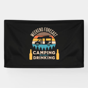 Banderoles Camping Bière Avec Bière Anniversaire