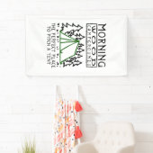 Banderoles Camping - Camping en bois du matin (En situation)