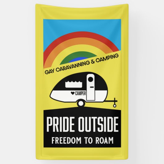 Banderoles Camping caravane gay (Vertical)