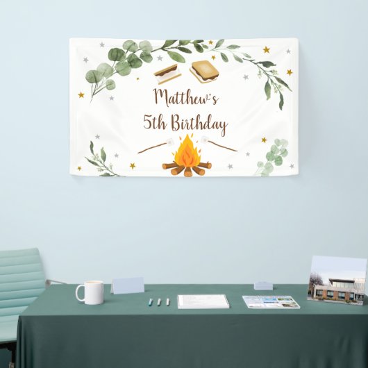 Banderoles Camping de S'Mores Feu de Campagne (Salon professionnel)