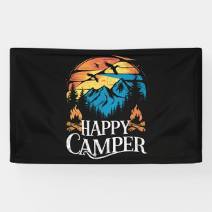 Banderoles Camping heureux Rétro Vintage Équipe de camping ap
