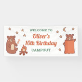 Banderoles Camping Ours Blancs Sympa Bienvenue (Horizontal)