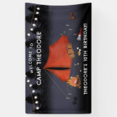 Banderoles Camping Outdoor Adventure Camping Fête d'anniversa (Vertical)