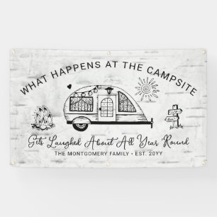 Banderoles Camping rustique personnalisé amusant