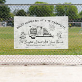 Banderoles Camping rustique personnalisé et amusant (En situation)