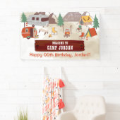 Banderoles Camping Rustique Woodsy Camping Anniversaire (En situation)