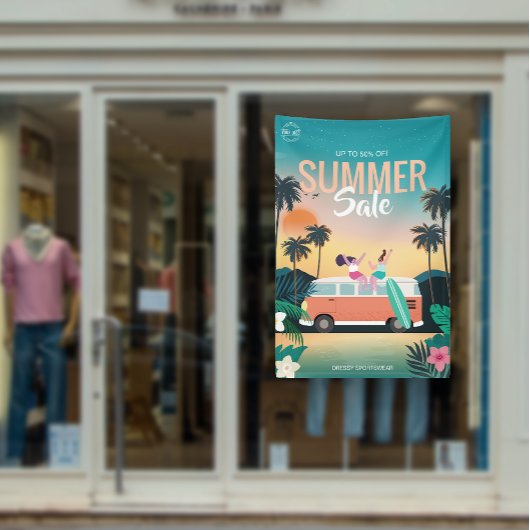 Banderoles Camping tropical Vente d'été Annonces d'affaires