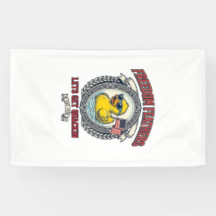 Banderoles Canard de la liberté humour patriotique vintage