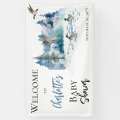 Banderoles Canards Bois Forêt Boy Baby shower (Vertical)