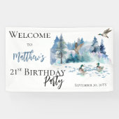 Banderoles Canards Forêt forestière Nature 21e fête d'anniver (Horizontal)